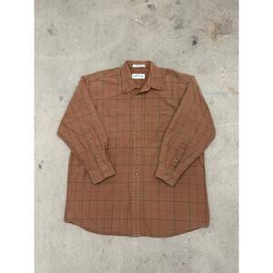 Orvis Shirt L Men’s Long Sleeve Plaid Button Down Heavy Weight 100% Cotton